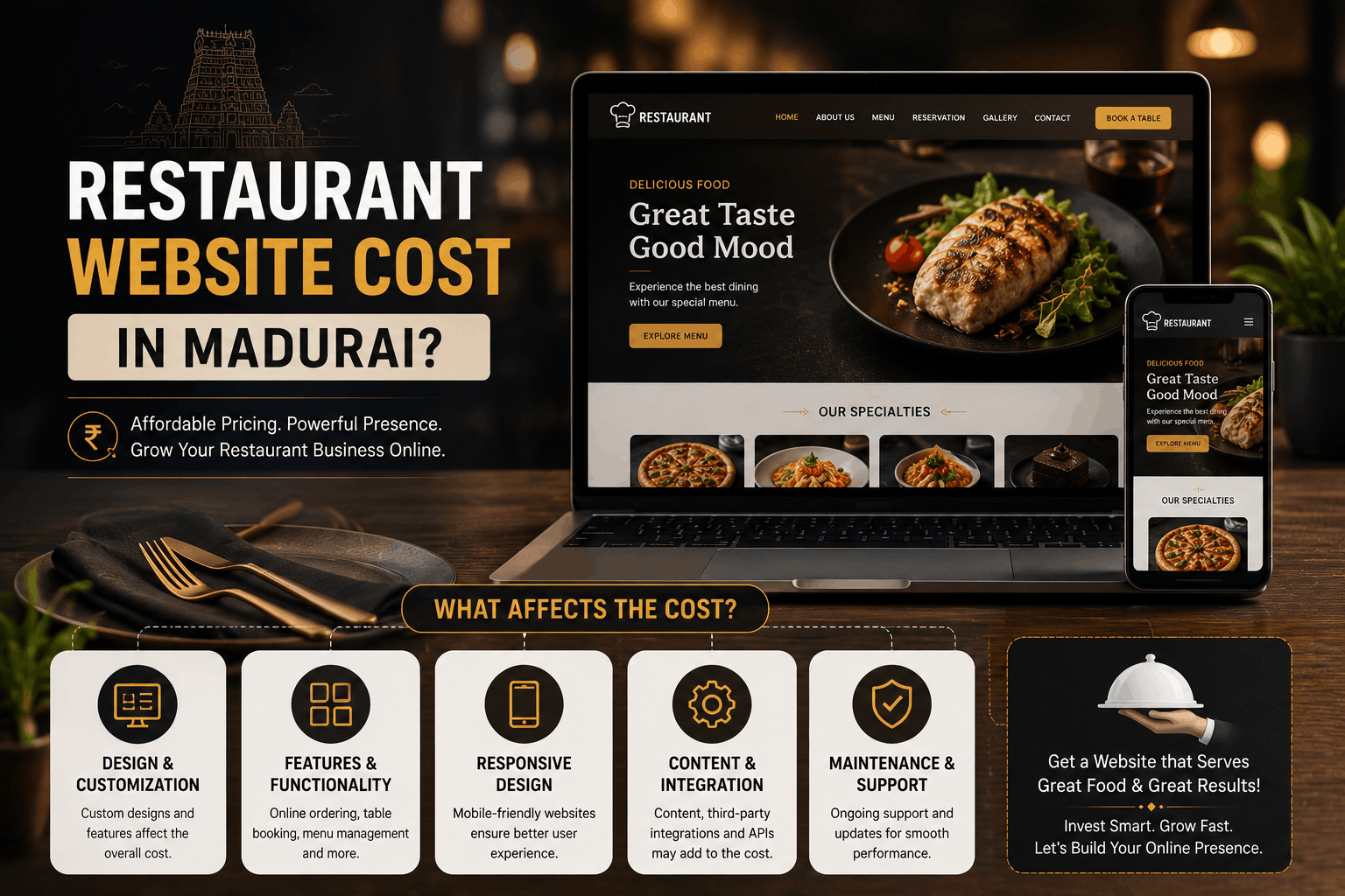 Restaurant Website Cost in Madurai
